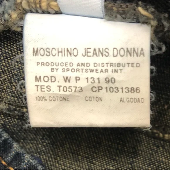 Moschino | NWT Two Tone Frayed Seam Donna Denim Jeans Size 8 - Picture 13 of 14
